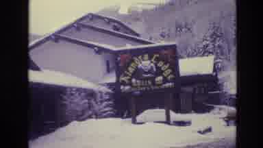Vail Colorado USA (1974): Kiandra Lodge Covered In Snow With The Ski Slopes In The