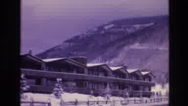 Vail Colorado USA (1974): Cabins Alongside A Snowy Mountain