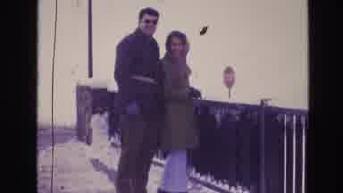 Vail Colorado USA (1974): Married Couple Posing And Taking Photos On A Snow