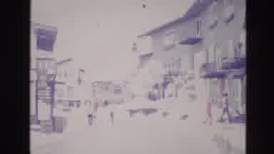 Vail Colorado USA (1974): Buildings Covered In Snow People Walking Into Them