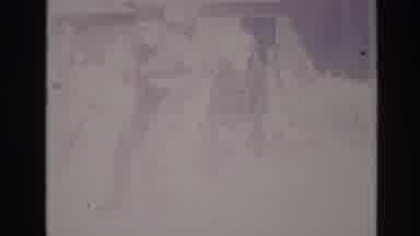 Vail Colorado USA (1974): People Are Waiting For Car In The Snow