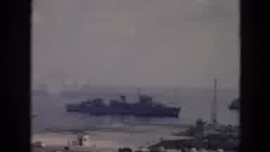 Cuba (1956): Ship In Port And View Of Hill