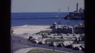 Cuba (1956): Aerial View Of An Industrial Oceanfront Complex