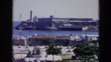 Cuba (1956): A Giant Cargo Ship Behind A Highway