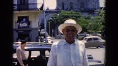 Cuba (1956): Man Waving At Camera Cuts To A Clip Of Stone Structure