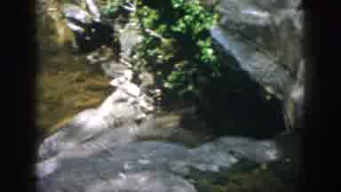 Dayton Ohio USA (1958): A Creek Flows Through Rocks Creating Pools Of Standing