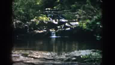 Dayton Ohio USA (1958): A Small Waterfall Into A Beautiful River