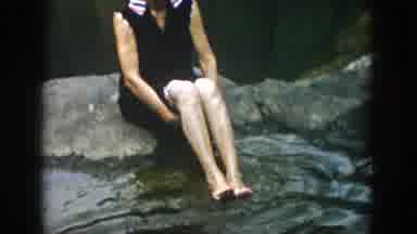 This woman's rock-solid approach to relaxation is making waves!