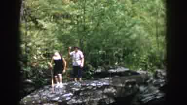 Dayton Ohio USA (1958): Hiking Along A Rugged Trail In The Outdoors