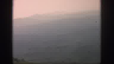 Dayton Ohio USA (1958): Overcast View Of Hills From An Airplane Window