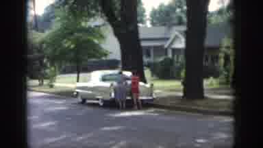 Dayton Ohio USA (1958): Nice Neighborhood With Green Grass And Beautiful Plants To