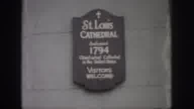 New Orleans Louisiana USA (1958): Old Video Of St Louis Cathedral Sign With Year