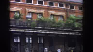 New Orleans Louisiana USA (1958): Windows On Long Brown Building