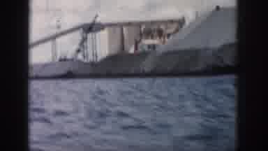 New Orleans Louisiana USA (1958): Boat Ride Through Industrial Area Going By City