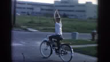 New Orleans Louisiana USA (1958): Old Video Of Young White Boy Riding His Bike