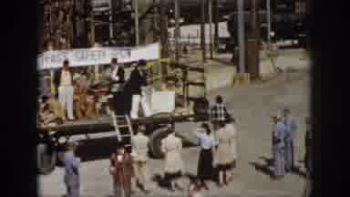 Virginia USA (1958): Crowd Looks On A Stage Show Is Being Set Up Outdoors