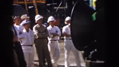 Virginia USA (1958): Men Standing With Hats Are Meeting With Management At Factory