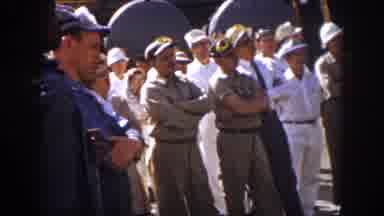 Virginia USA (1958): People In Uniform Standing And Clapping