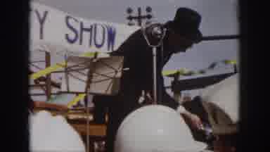 Virginia USA (1958): Two Magicians On An Outdoor Windy Stage With Handkerchiefs