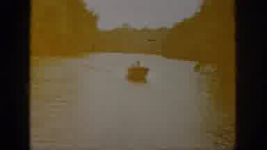 Virginia USA (1958): Motorboat Driving Quickly Down The River