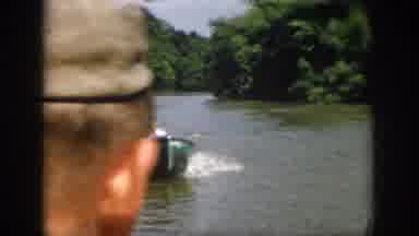 Virginia USA (1958): Boat Speeding Along River