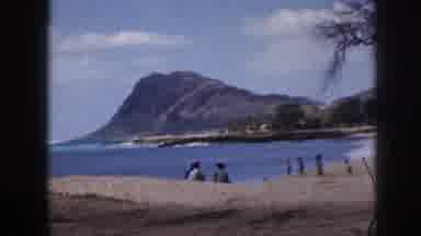 Hawaii USA (1959): Coastal View Followed By A Snapshot Of A City With Motorbike
