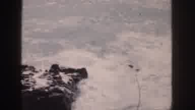 Hawaii USA (1959): Water Hits The Shore To Produce Foam