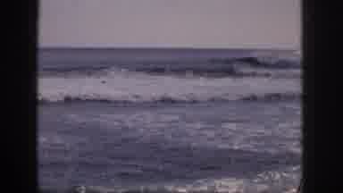 Hawaii USA (1959): Choppy Waves Rolling Towards The Beach