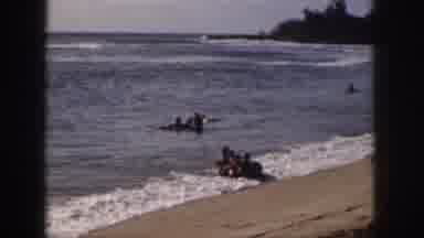 Hawaii USA (1959): Crazy People Wild Rafting In The Sea