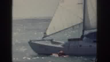 Hawaii USA (1959): People Using Boats Canoe Surfboards On The Ocean