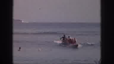 Hawaii USA (1959): Fun Times On The Ocean Bay With Friends While Riding On Boat