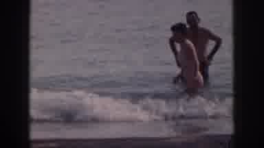 Hawaii USA (1959): Woman And Man In The Ocean