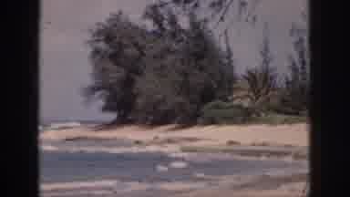 Hawaii USA (1959): Couple Walking On Beach With Waves Crashing
