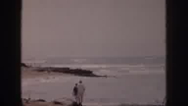 Hawaii USA (1959): Couple Of People At The Beach On A Smug Day