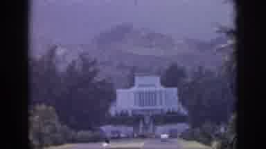 Hawaii USA (1959): Family Viewing A Mansion With A Mountain In The Background