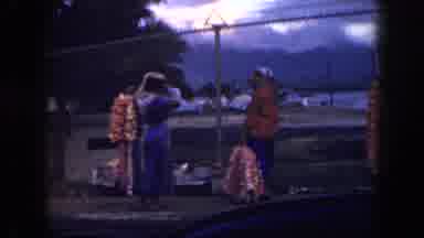 Oahu Hawaii USA (1959): Women By A Fence Chatting