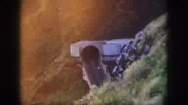 Oahu Hawaii USA (1959): Mountain Overlooking Tunnel Built Into Mountain Cars