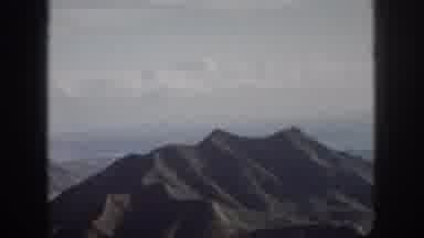 Oahu Hawaii USA (1959): Very High View Of High Mountain Range From The Air