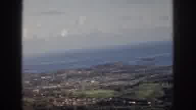 Oahu Hawaii USA (1959): Overlooking Scene Of Town Surrounded By Greenery,