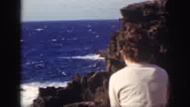 Oahu Hawaii USA (1959): Vacation With Ocean View From A Rock So Spectacular View