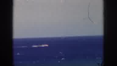 Oahu Hawaii USA (1959): Boat Crossing The Sea