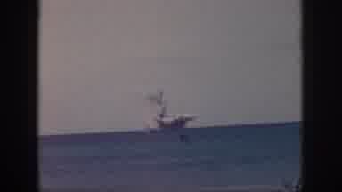 Oahu Hawaii USA (1959): Navy Ship Overlooks The Beach Of A Town