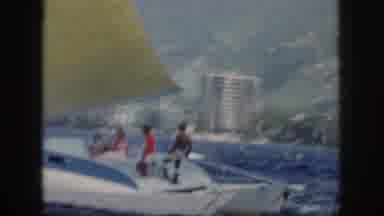 Oahu Hawaii USA (1959): Sailing Captured By An Old Cinematic Camera