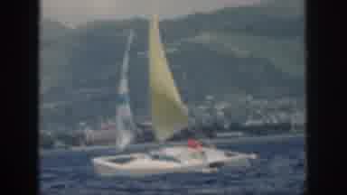 Oahu Hawaii USA (1959): Watching A Boat Sailing