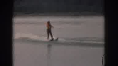 Grand Rapids Michigan USA (1961): Water Skiing Woman In A Life Jacket