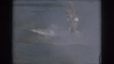 Grand Rapids Michigan USA (1961): Footage Of A Tanned Man Water Skiing Behind A
