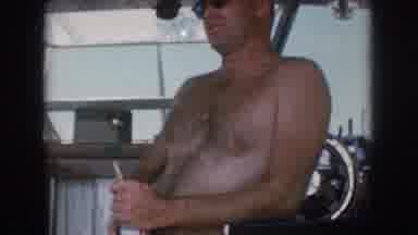 Grand Rapids Michigan USA (1961): Historic Film Of Shirtless Hairy Man Drinking