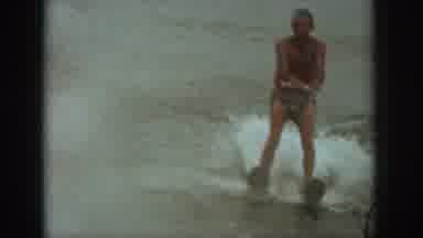 Michigan USA (1961): 2 People Water Skiing ,On A Lake Somewhere Looks Like Fun And