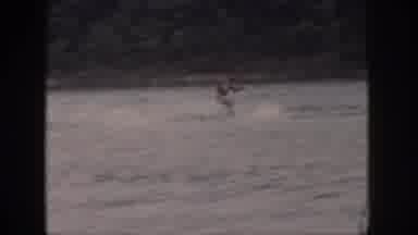 Michigan USA (1961): Man Falls Off Of Water-Skis But Then Gets Back On Them