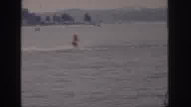 Michigan USA (1961): A Person Falls Face First Into The Water While Jet Skiing